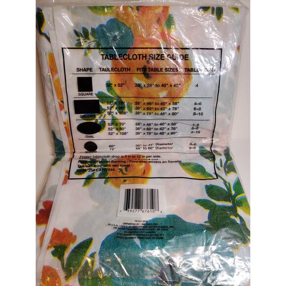 Vinyl Tablecloth - 52x 70in - Oblong Rectangle Shape - Picture 4 of 4